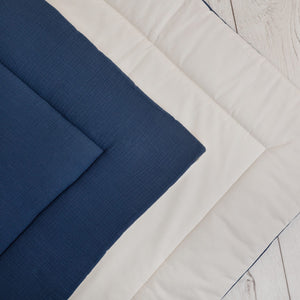 Beige-Navy Blue Teepee Tent